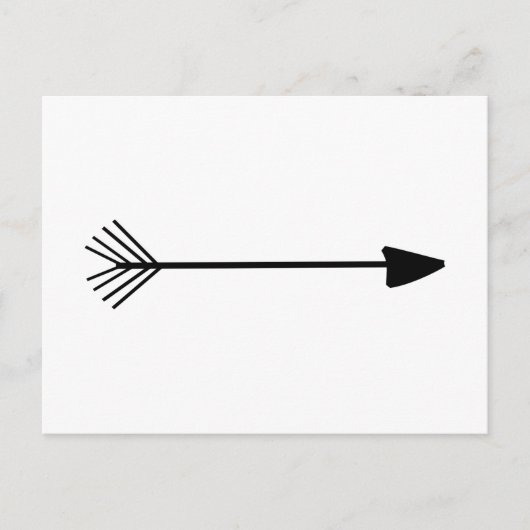 Tribal Art Single Black Arrow Trendy Designs Postkarte (Vorderseite)