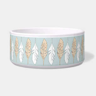 Tribal, Art, Spritzer Paint Feathers Dog Napf