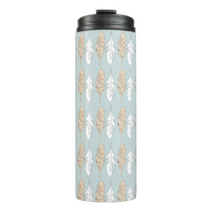 Tribal, Art, Spritzer Paint Feathers Thermosbecher