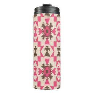 Tribal aztec abstrakt-nahtloses Muster Thermosbecher