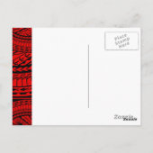 Tribal Aztec Art Red Black Postkarte (Rückseite)