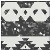 Tribal Aztec Black Glitzer White Geometric Shapes Stoff (Nahaufnahme)