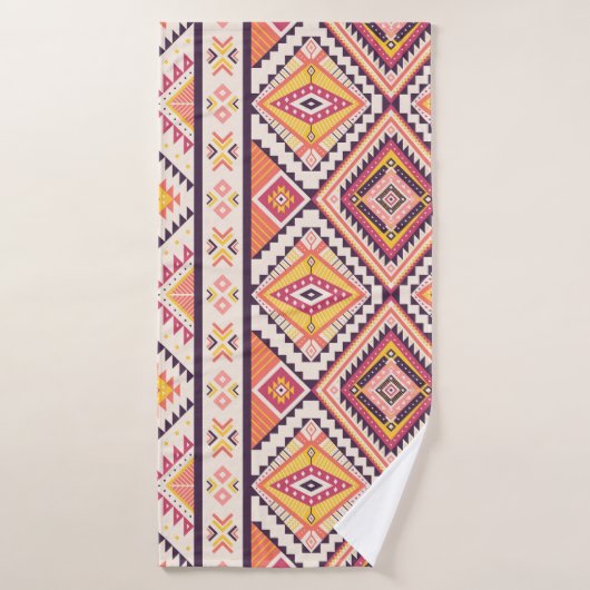 Tribal Aztec gestreift Nahtloser Hintergrund Badehandtuch (Badehandtuch)