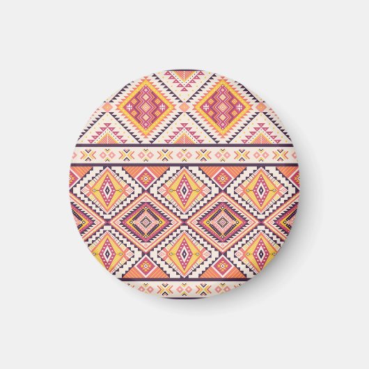 Tribal Aztec gestreift Nahtloser Hintergrund Magnet (Vorne)