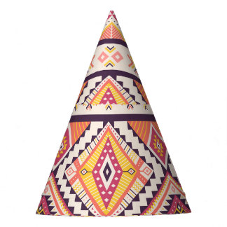 Tribal Aztec gestreift Nahtloser Hintergrund Partyhütchen