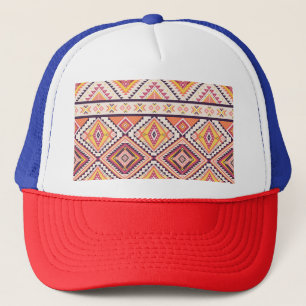 Tribal Aztec gestreift Nahtloser Hintergrund Truckerkappe