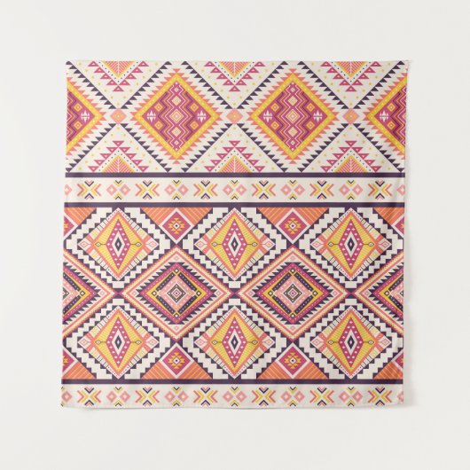 Tribal Aztec gestreift Nahtloser Hintergrund Wandteppich (Vorderseite)