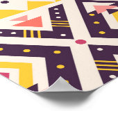 Tribal Aztec gestreifte, geometrische Muster. Poster (Ecke)