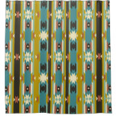 Tribal Aztec Modernes geometrisches nahtloses Must Duschvorhang (Vorderseite)