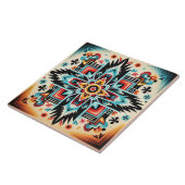 Tribal Aztec Muster geometrisch abstrakt farbig Fliese (Seite)