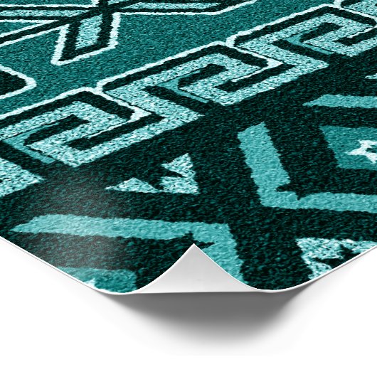 Tribal Aztec Muster Südwestdesign Poster (Ecke)