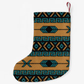 Tribal Aztec Muster Südwestliche Weihnachtsfeierta Kleiner Weihnachtsstrumpf (Rückseite)