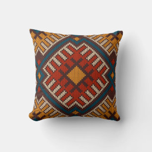 Tribal Aztec nahtlose Muster auf der Wolle aus Gew Kissen
