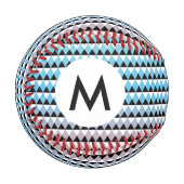 Tribal Aztec Ombre Muster Baseball (Vorderseite Links)