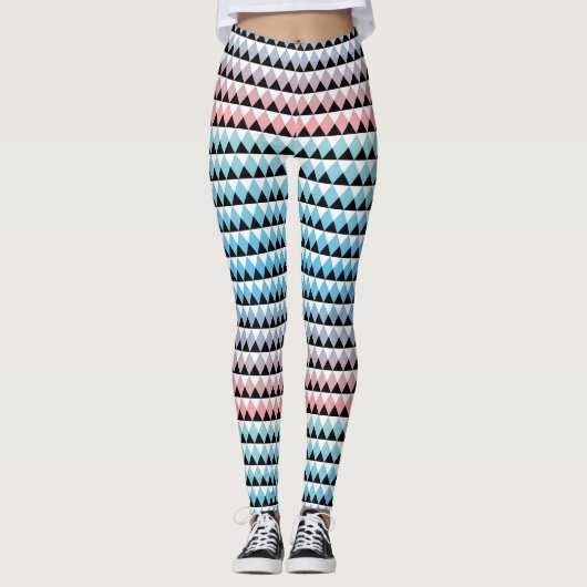 Tribal Aztec Ombre Muster Leggings (Vorderseite)