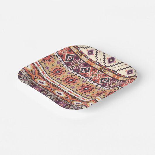 Tribal Aztec Pappteller (Gewinkelt)