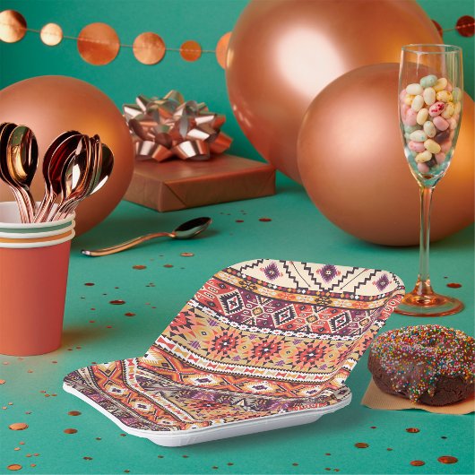 Tribal Aztec Pappteller