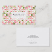 Tribal Aztec Pattern Fotograf Business Cards Visitenkarte (Vorne/Hinten)