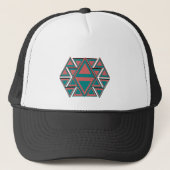 Tribal Aztec Pattern Trucker Hat Baseball Cap Truckerkappe (Vorderseite)