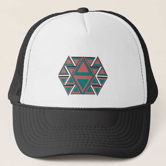 Tribal Aztec Pattern Trucker Hat Baseball Cap Truckerkappe (Vorderseite)