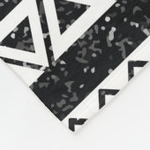 Tribal Aztec Schwarzer Glitzer Weiße geometrische  Fleecedecke (Ecke)