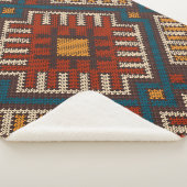 Tribal Aztec, Strickwollemuster. Sherpadecke (3/4)