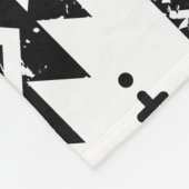 Tribal aztec, Vintag weißer Hintergrund. Fleecedecke (Ecke)