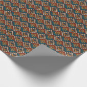 Tribal Aztec Wolle stickte Textur. Geschenkpapier (Ecke)