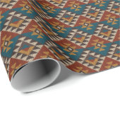 Tribal Aztec Wolle stickte Textur. Geschenkpapier (Rolleneckpunkt)