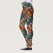 Tribal Aztec Wolle stickte Textur. Leggings (Links)