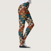 Tribal Aztec Wolle stickte Textur. Leggings (Rechts)