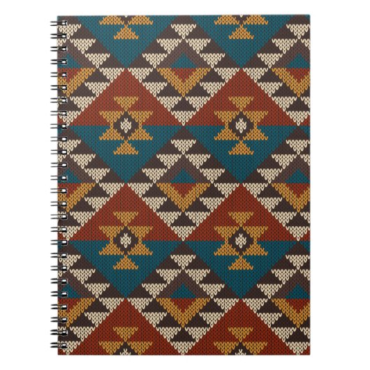 Tribal Aztec Wolle stickte Textur. Notizblock (Vorderseite)