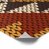 Tribal Aztec Wolle stickte Textur. Poster (Ecke)
