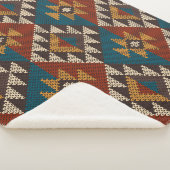 Tribal Aztec Wolle stickte Textur. Sherpadecke (3/4)