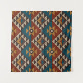 Tribal Aztec Wolle stickte Textur. Wandteppich (Vorderseite (Horizontal))