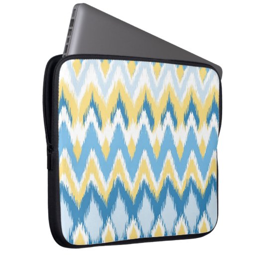 Tribal aztec Zickzack zag stripes ikat pattern Laptopschutzhülle (Vorne Rechts)