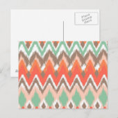 Tribal aztec Zickzack zag stripes ikat pattern Postkarte (Vorne/Hinten)