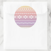 Tribal-Aztekenmuster Runder Aufkleber (Tasche)