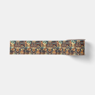 Tribal Azure "Mesoamerican Motif" Wide Grosgrain R Ripsband