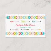 Tribal Baby Duschdiaper Gewinnspiele / Spiele Begleitkarte (Rückseite)