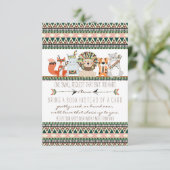 Tribal Baby Dusche bringen ein Buch Begleitkarte (Stehend Vorderseite)