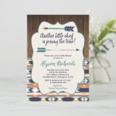 Tribal Baby Dusche Einladungs-Junge, kleiner Chef Einladung (Stehend Vorderseite)