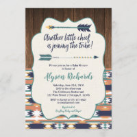 Tribal Baby Dusche Einladungs-Junge, kleiner Chef