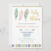 Tribal Baby Shower Einladung / Boho Baby Shower (Vorderseite)