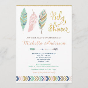 Tribal Baby Shower Einladung / Boho Baby Shower