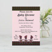 Tribal Baby Shower Neon Abstrakt Fertilitäts Einladung (Stehend Vorderseite)