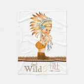 Tribal Baby Wild and Free Boys Fleecedecke (Vorderseite)