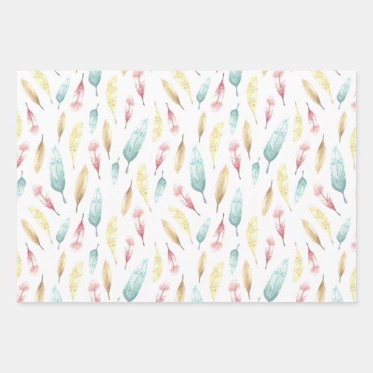 Tribal Baby Wrapping Paper Flachblatt Set 3 Geschenkpapier Set (Vorderseite 3)