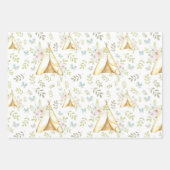 Tribal Baby Wrapping Paper Flachblatt Set 3 Geschenkpapier Set (Vorderseite 2)