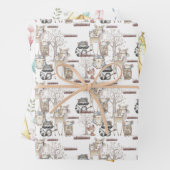 Tribal Baby Wrapping Paper Flachblatt Set 3 Geschenkpapier Set (Beispiel)